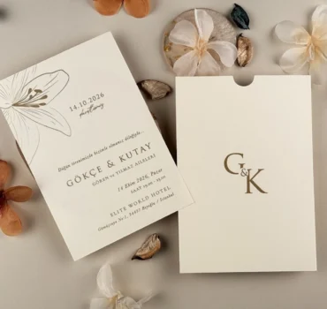 Invitatie de nunta eleganta florala 13310