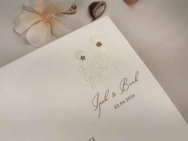 Invitatie de nunta eleganta cu miri 13328 - imagine 3