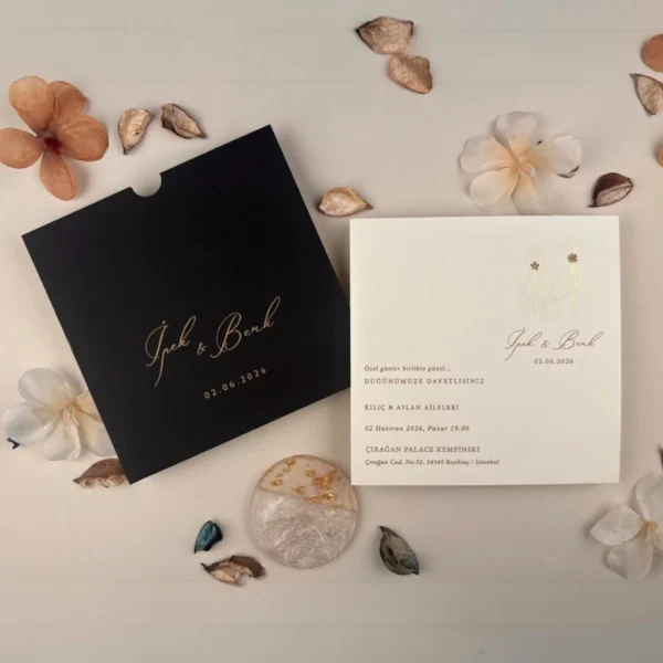 Invitatie de nunta eleganta cu miri 13328
