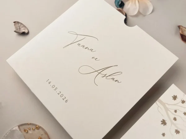 Invitatie de nunta eleganta de toamna 13333 - imagine 2