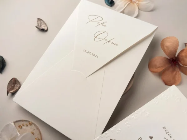 Invitatie de nunta eleganta florala 13326 - imagine 2