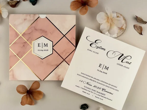 Invitatie de nunta moderna 85860 - imagine 3