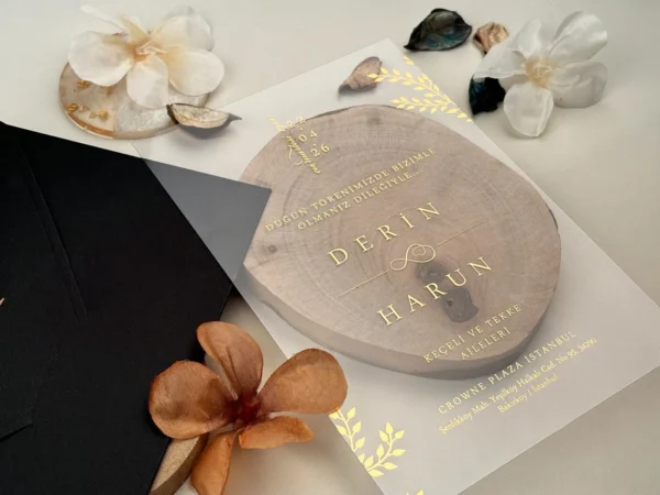 Invitatie de nunta plexiglas 96938 - imagine 2