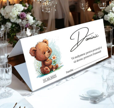 Plic de bani botez cu ursulet 01