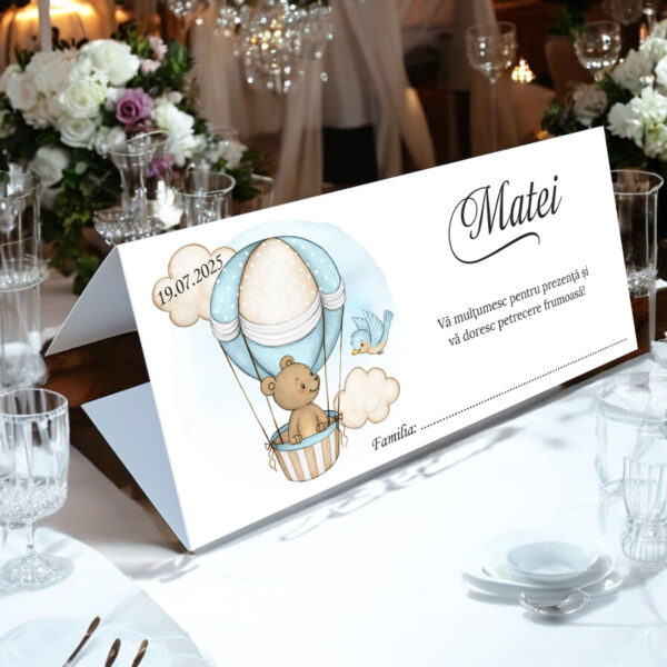 Plic de bani botez cu ursulet 03