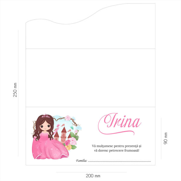Plic de bani botez cu printesa 18 - imagine 2