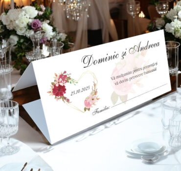 Plic de bani floral cu inima 01