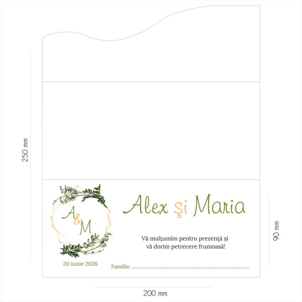 Plic de bani floral cu chenare 11 - imagine 2