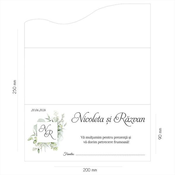 Plic de bani floral pe verde 12 - imagine 2