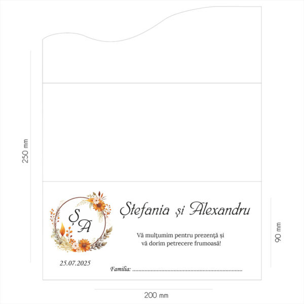 Plic de bani floral de toamna 18 - imagine 2