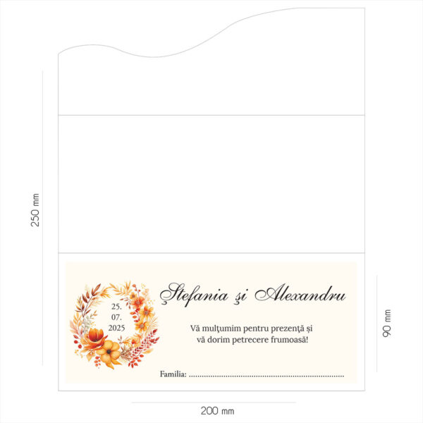 Plic de bani floral de toamna 19 - imagine 2