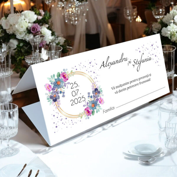 Plic de bani floral cu flori pastel 28