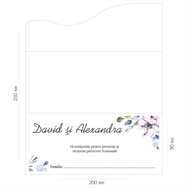 Plic de bani floral acuarela 41 - imagine 2