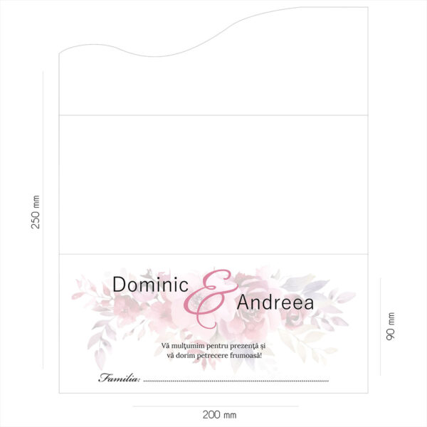 Plic de bani floral pe roz 41.2 - imagine 2
