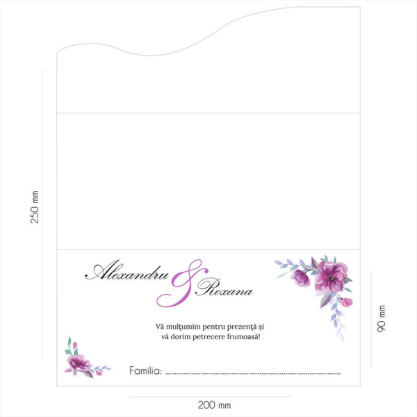 Plic de bani floral pe mov 42.2 - imagine 2