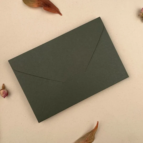 Plic premium verde mat, 210 grame, 100*150 mm