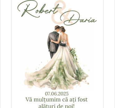 Eticheta cu tematica mire si mireasa model 37.1