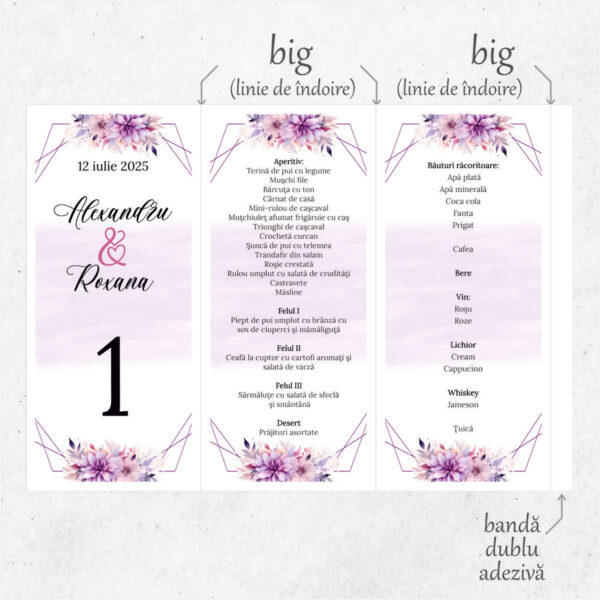 Meniu triunghi floral model 42.3 - imagine 2