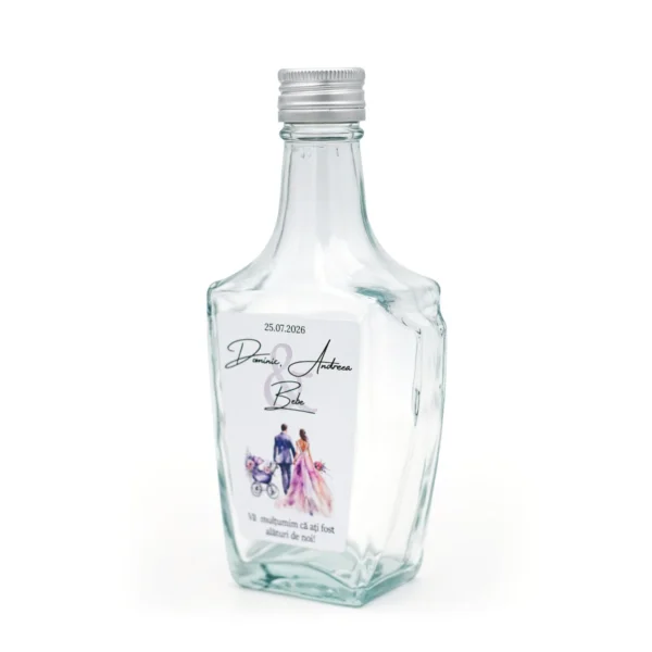 Sticla marturie nunta 250 ml Aranza PREMIUM - imagine 4