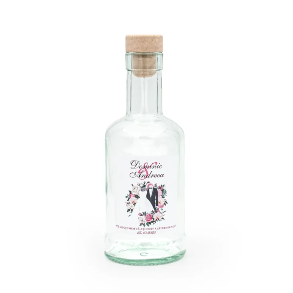 Sticla marturie nunta 250 ml Boutique PREMIUM