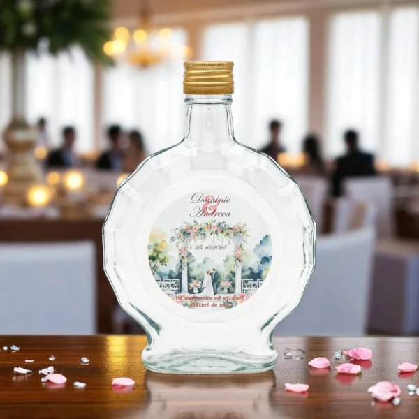 Sticla marturie nunta 250 ml Oriana PREMIUM - imagine 5