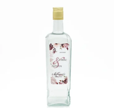 Sticla marturie nunta 700 ml Stof 1