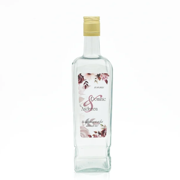 Sticla marturie nunta 700 ml Stof 1