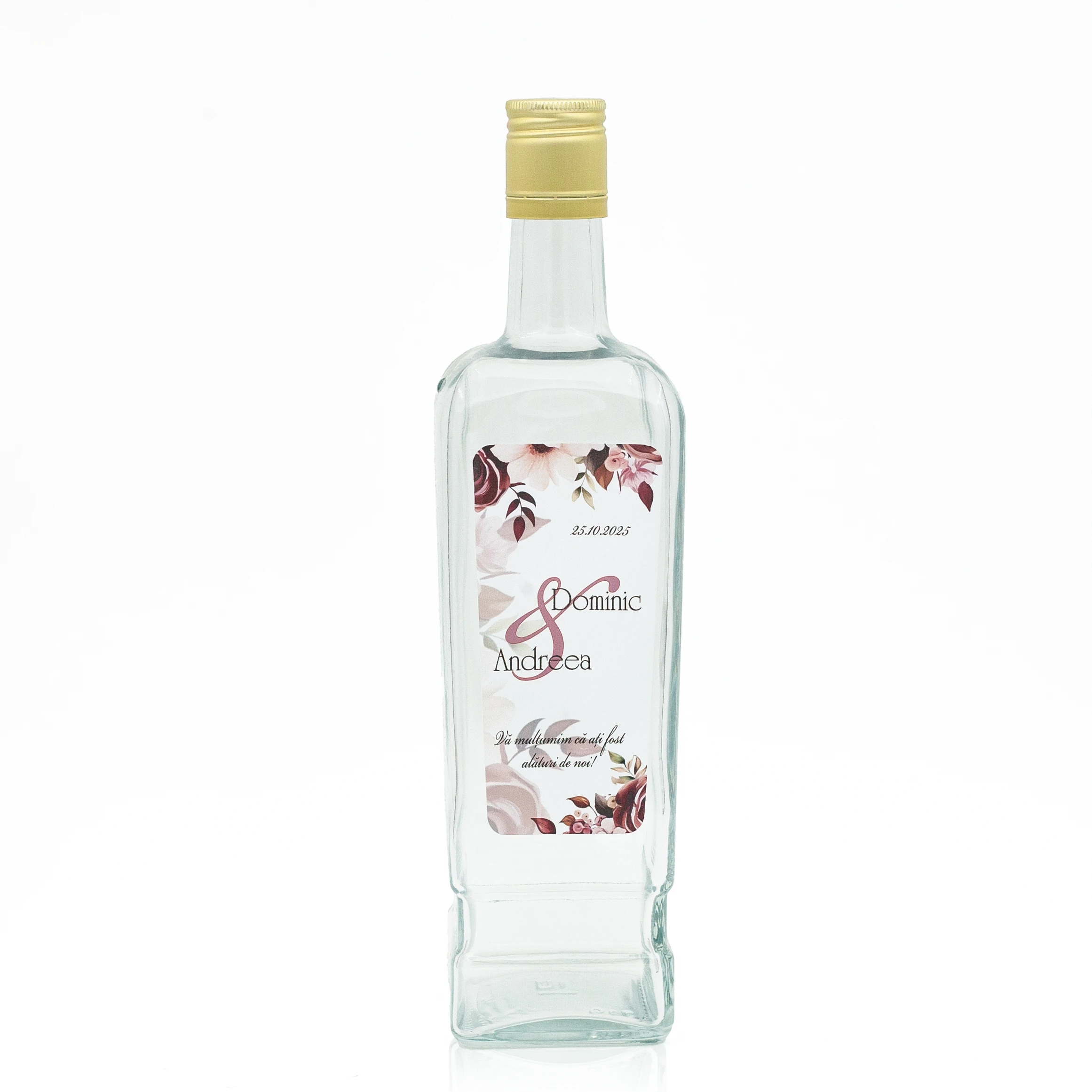 Sticla marturie nunta 700 ml Stof 1