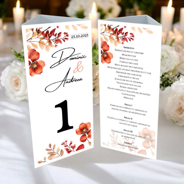 Meniu triunghi de toamna model 16