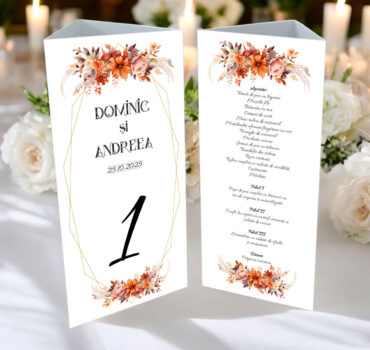 Meniu triunghi de toamna model 17