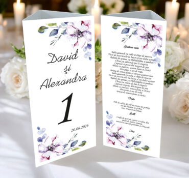 Meniu triunghi floral model 41