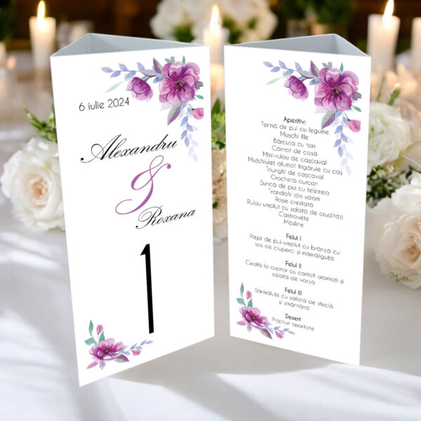 Meniu triunghi floral model 42.2