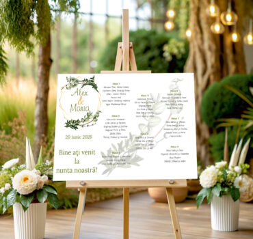 Lista de invitati florala cu chenare model 11