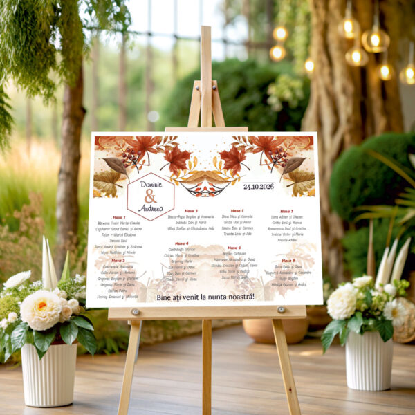 Lista de invitati de toamna model 15