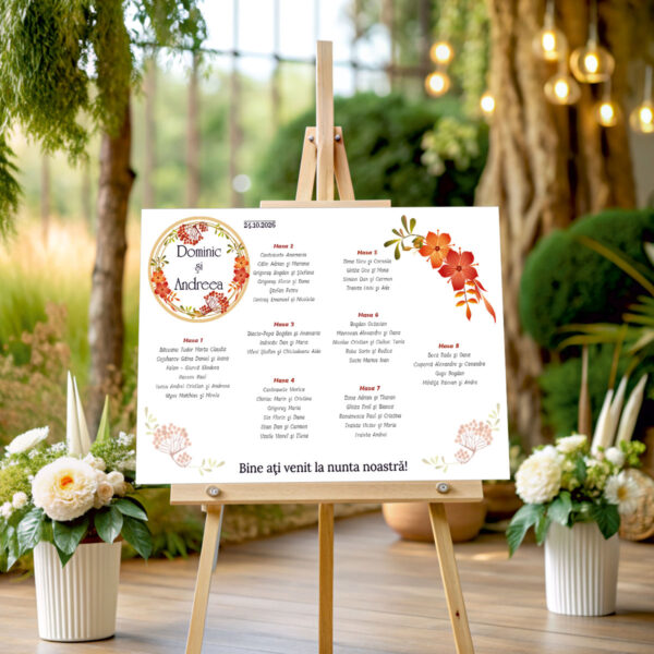 Lista de invitati de toamna model 20