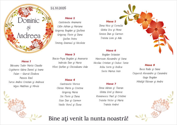 Lista de invitati de toamna model 20 - imagine 2