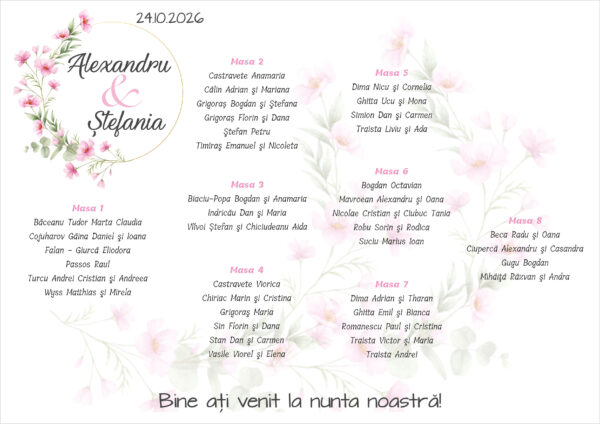 Lista de invitati florala primavara model 22 - imagine 2
