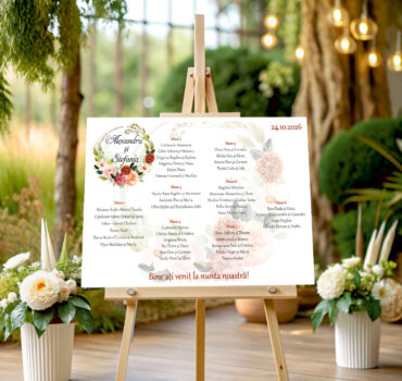 Lista de invitati floral buchet model 24