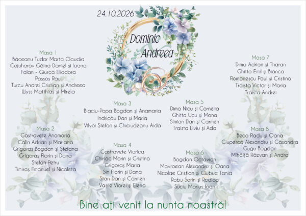 Lista de invitati florala buchet model 30 - imagine 2