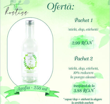 Sticla marturie nunta 250 ml Agafia