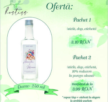 Sticla marturie nunta 250 ml Dome