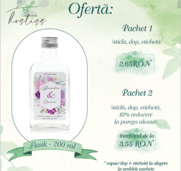 Sticla marturie nunta 200 ml Flask