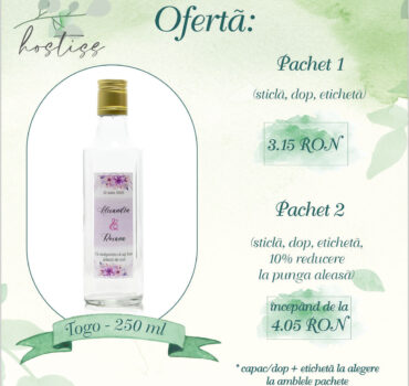 Sticla marturie nunta 250 ml Togo