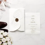 Invitație de Nuntă Elegantă cu Sigiliu Inclus 2603