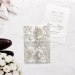 Invitație de Nuntă Florală „Save the Date” 2634 - imagine 2