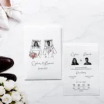 Invitație de Nuntă Personalizată cu Fotografiile Mirilor 2629