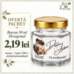 Borcan marturie 50 ml Hexagonal